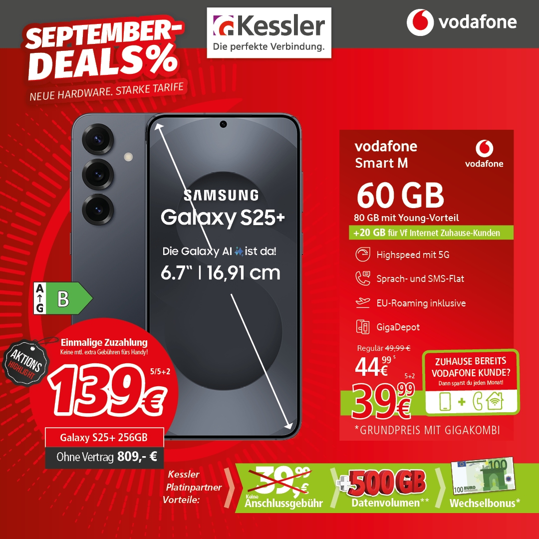 Vodafone Smart M mit Galaxy S25+