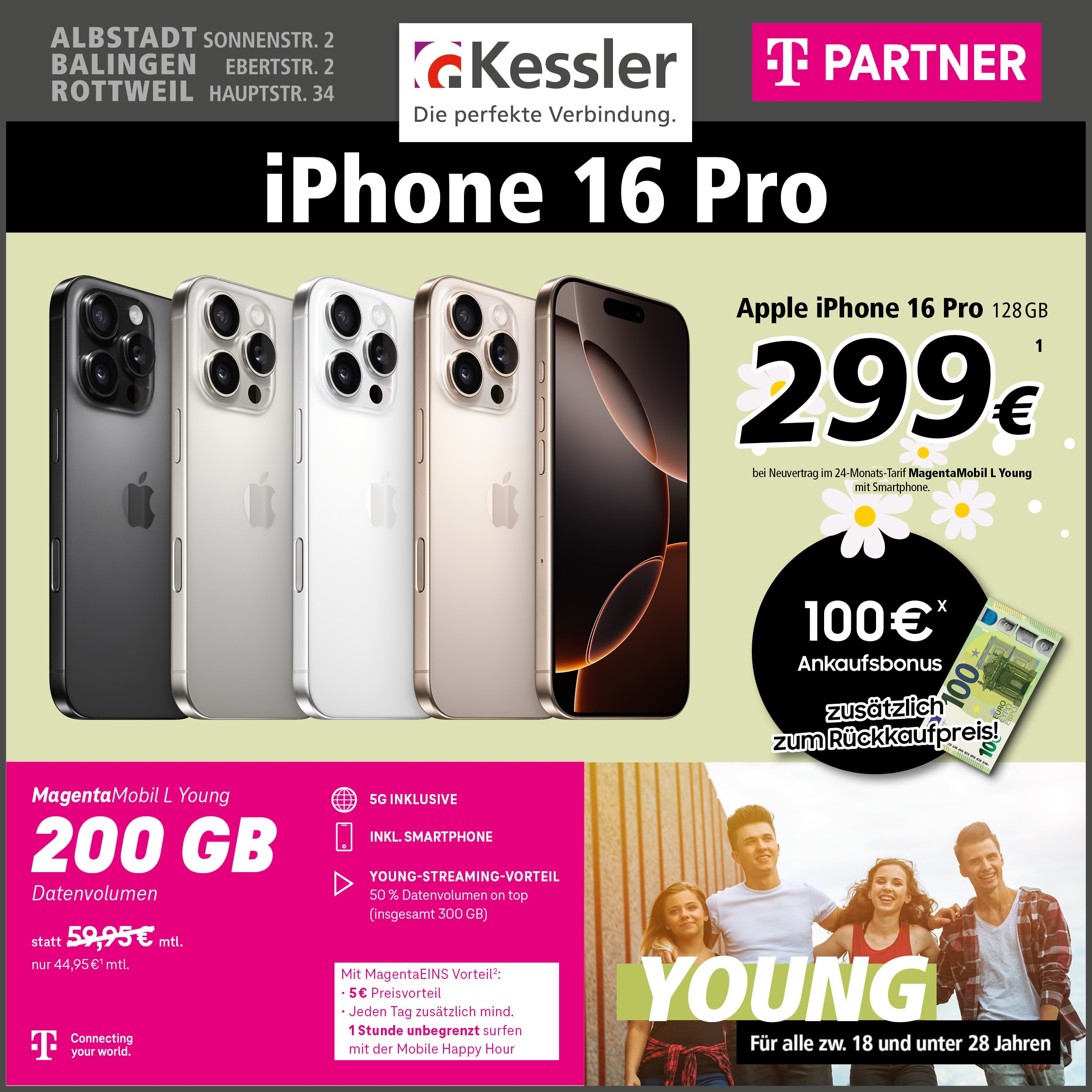 MagentaMobil L Young und IPhone 16 Pro