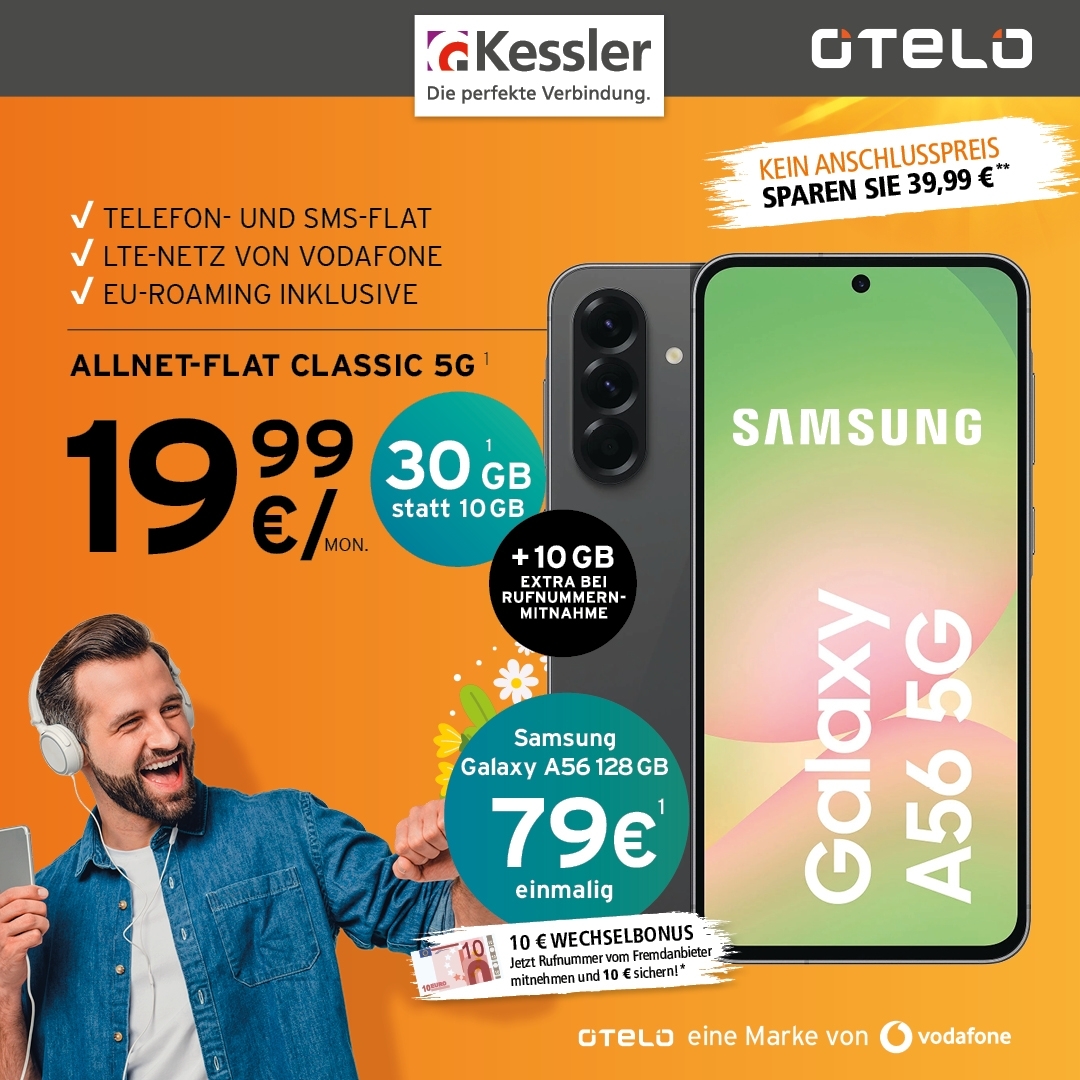 OTELO Classic 30GB mit Samsung A56 128GB