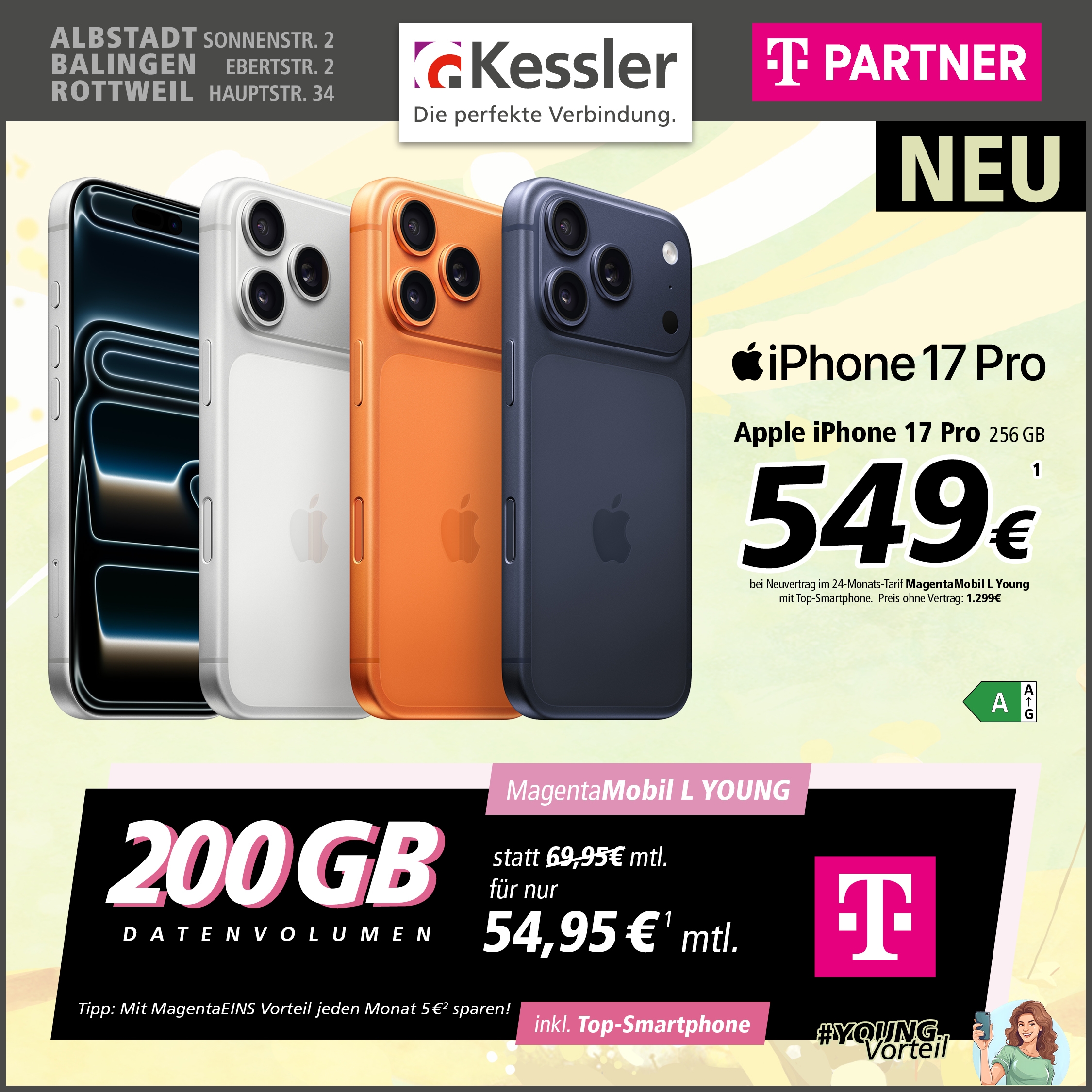 MagentaMobil L Young mit iPhone 17 Pro