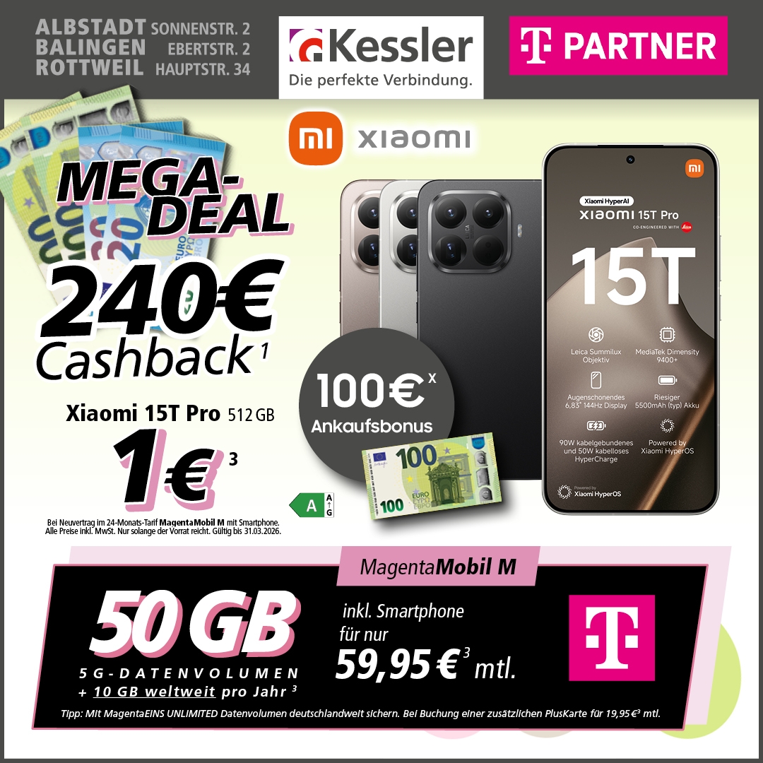 MagentaMobil M mit Xiaomi 15T Pro