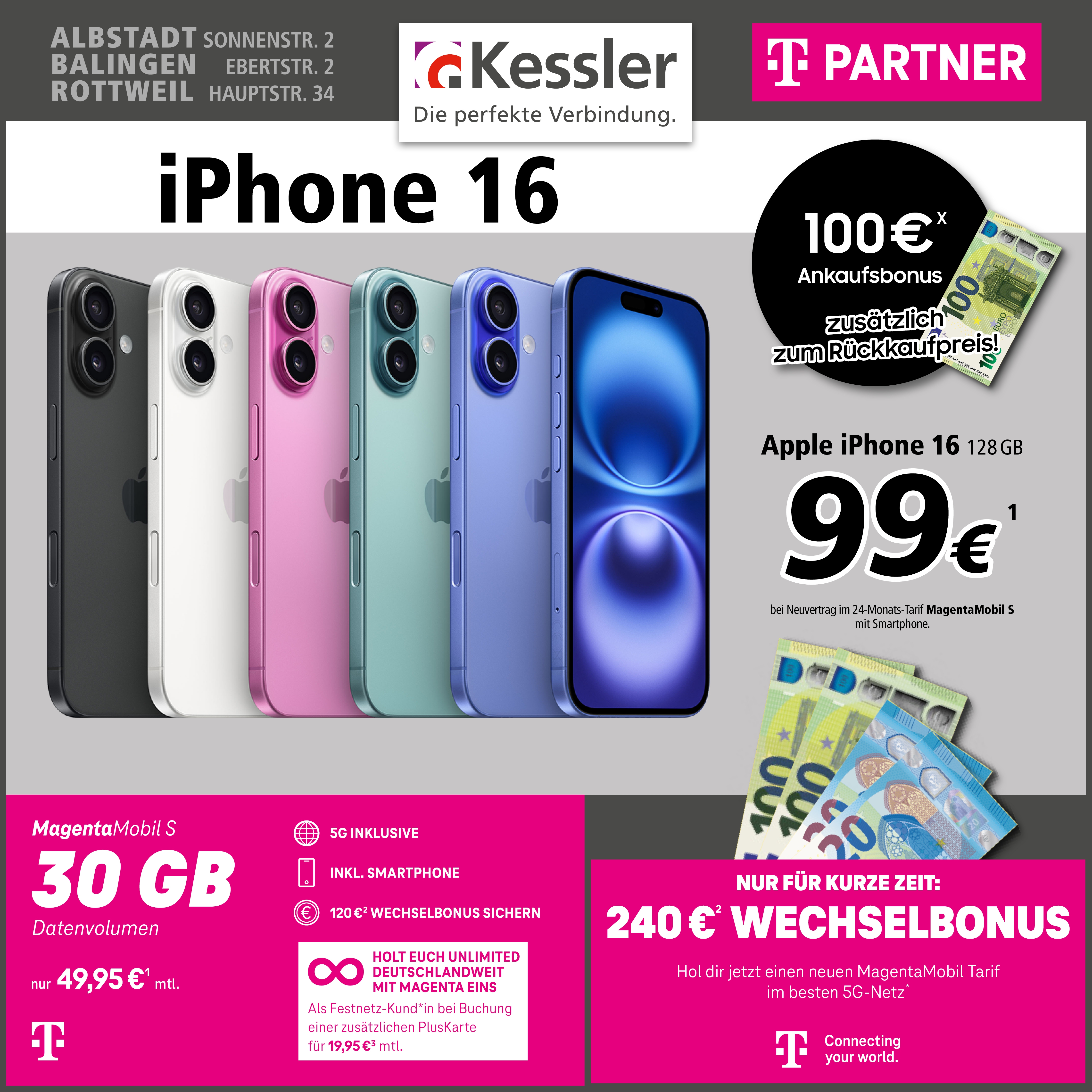 MagentaMobil S mit iPhone 16