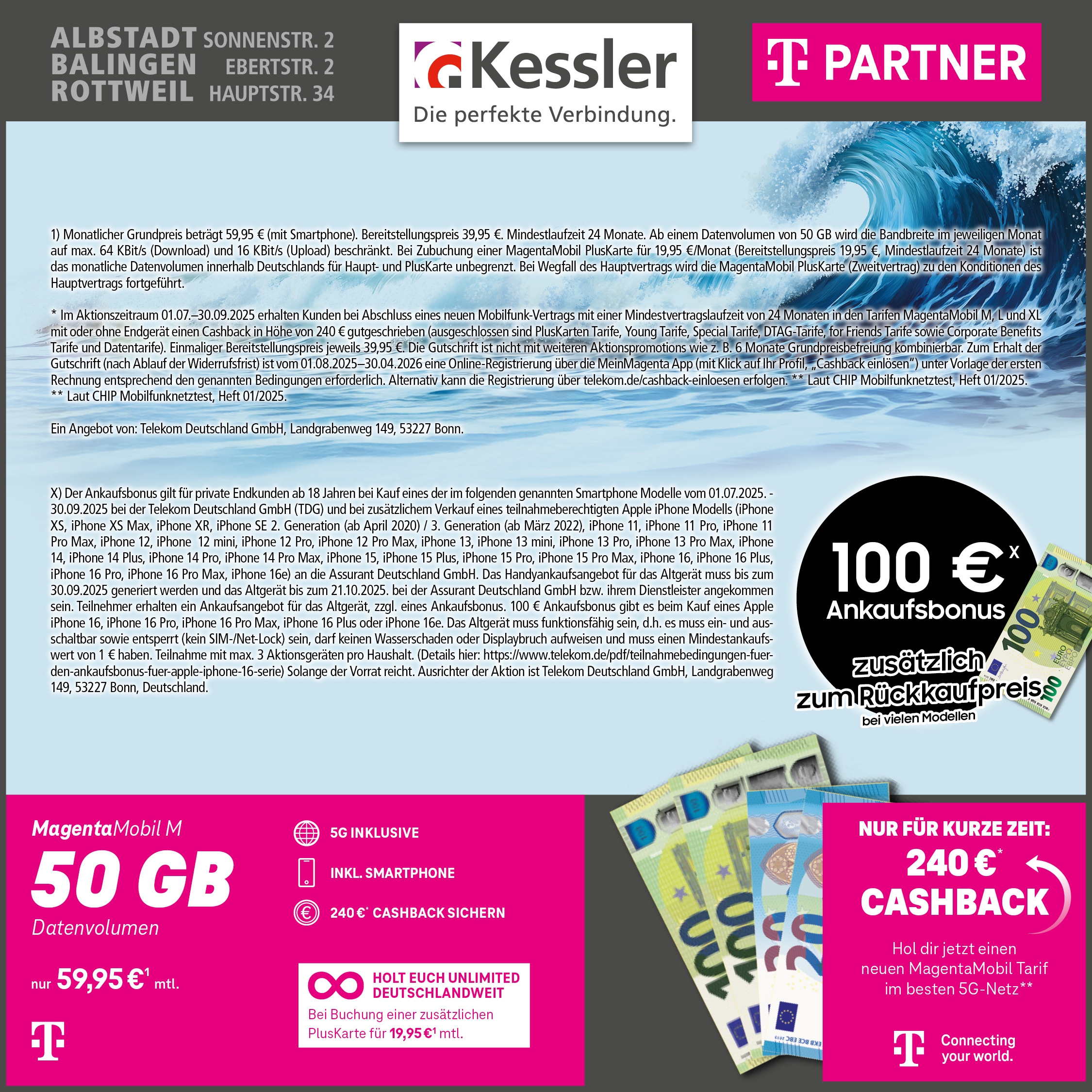 Magenta Mobil M mit IPhone 16 Pro 128GB