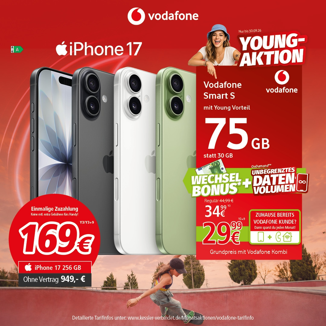 Vodafone Smart S Young mit iPhone 17 256GB