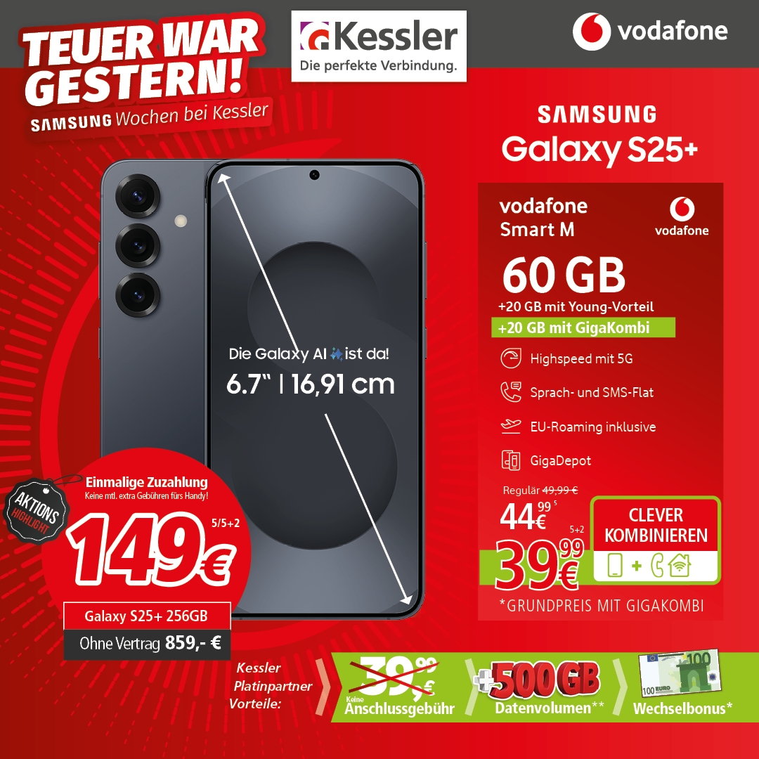 Vodafone Smart M mit Galaxy S25+