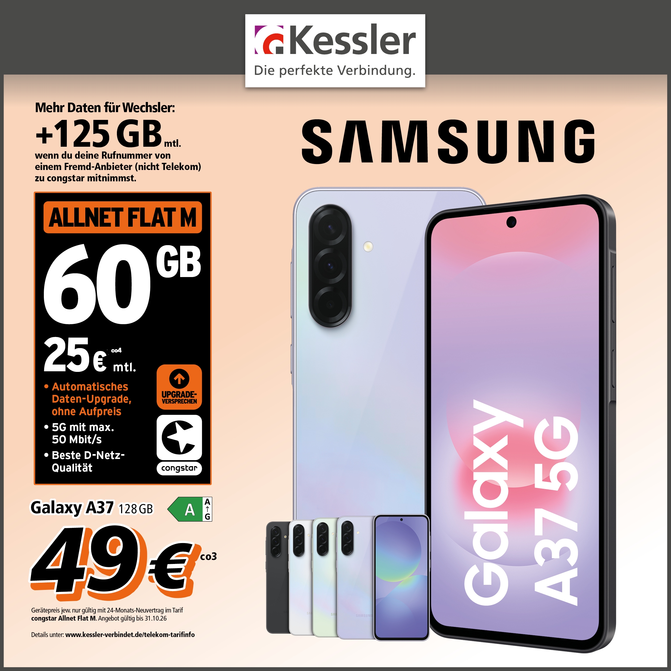 Congstar Allnet M mit GB+ und Samsung A37 5G