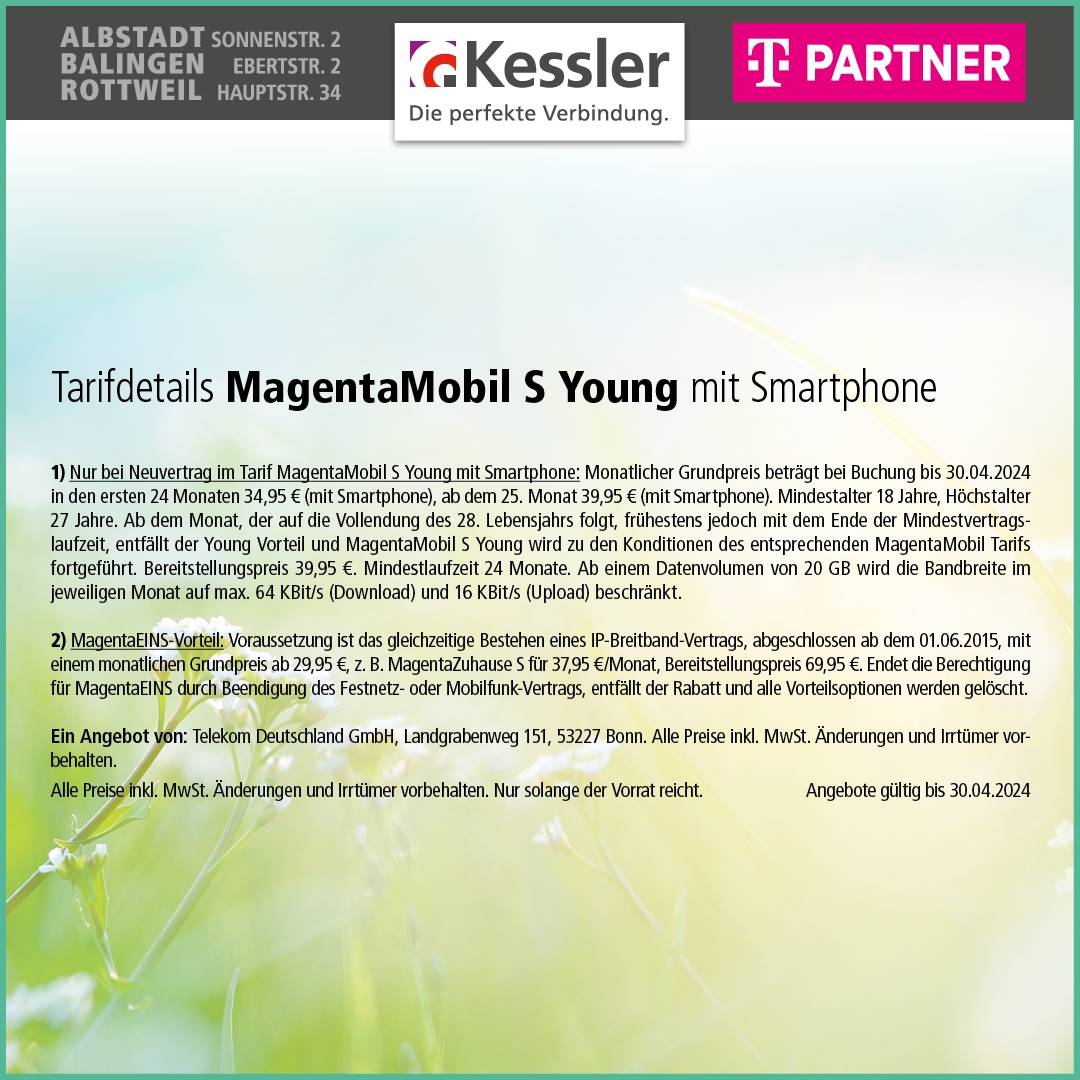 MagentaMobil S Young mit iPhone14