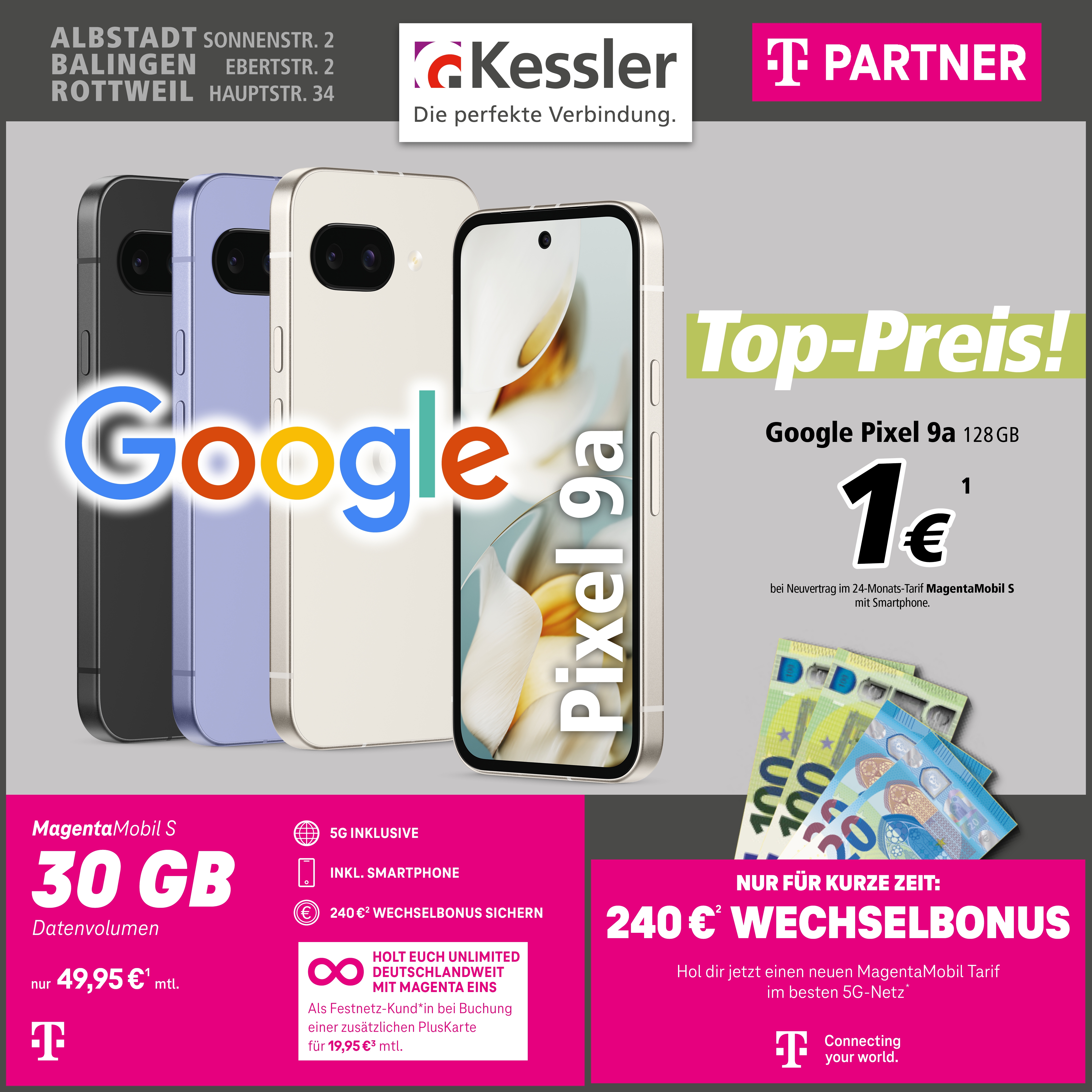 MagentaMobil S mit Google Pixel 9a 128GB