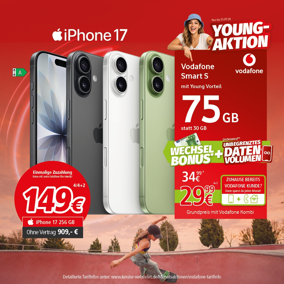 Vodafone Smart S Young mit iPhone 17 256GB