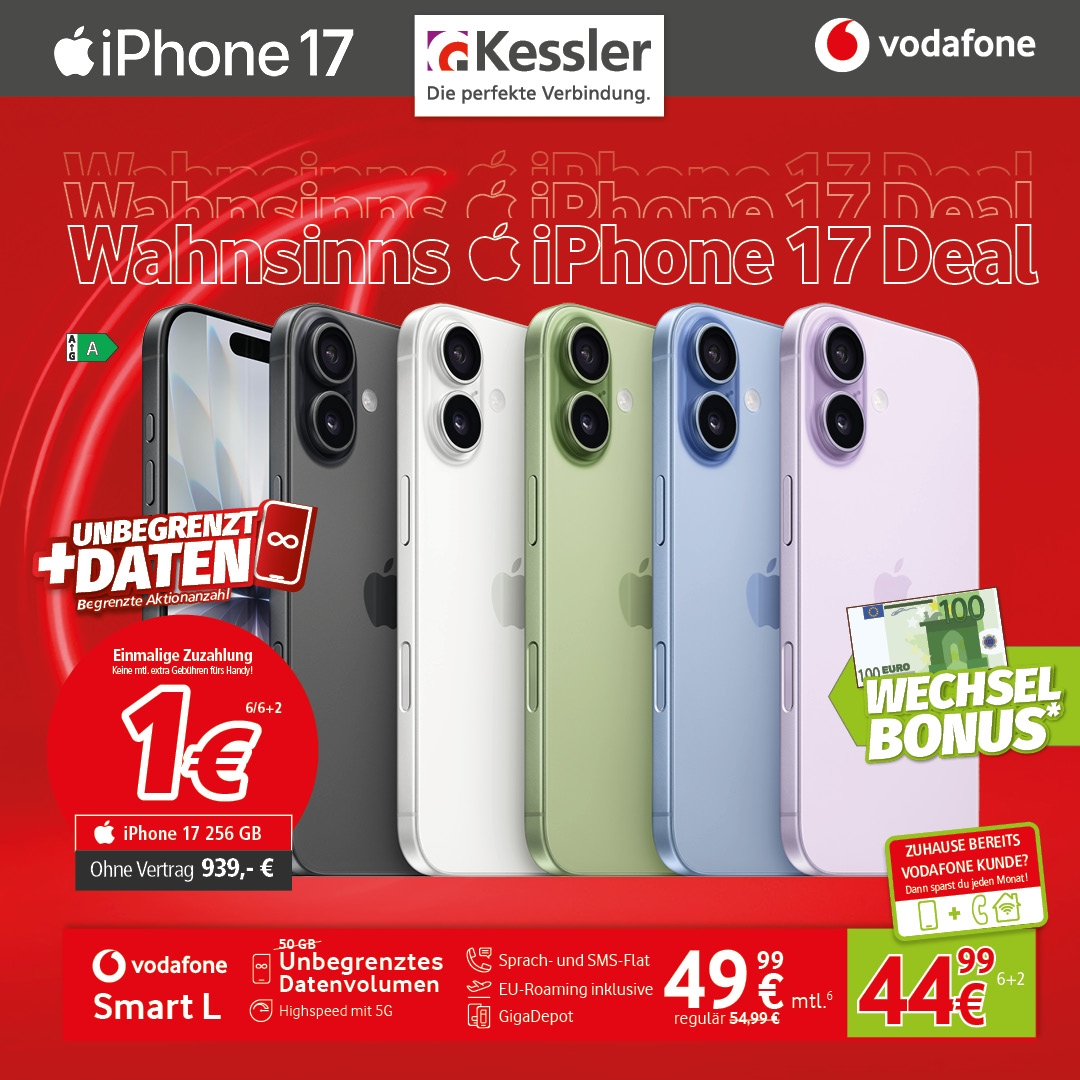 Vodafone Smart L mit iPhone 17 256GB