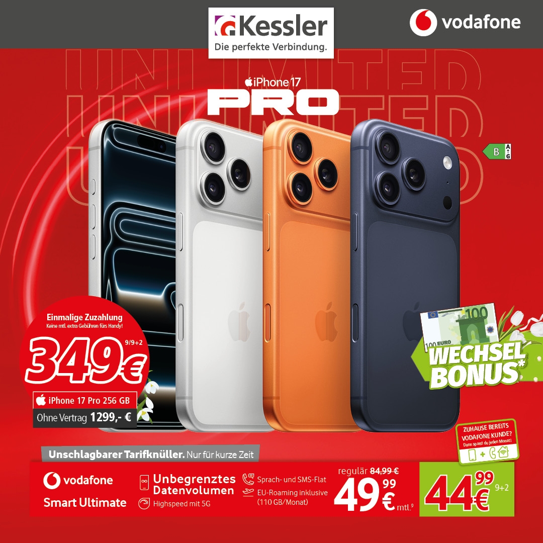 Vodafone Smart Ultimate mit iPhone 17 Pro