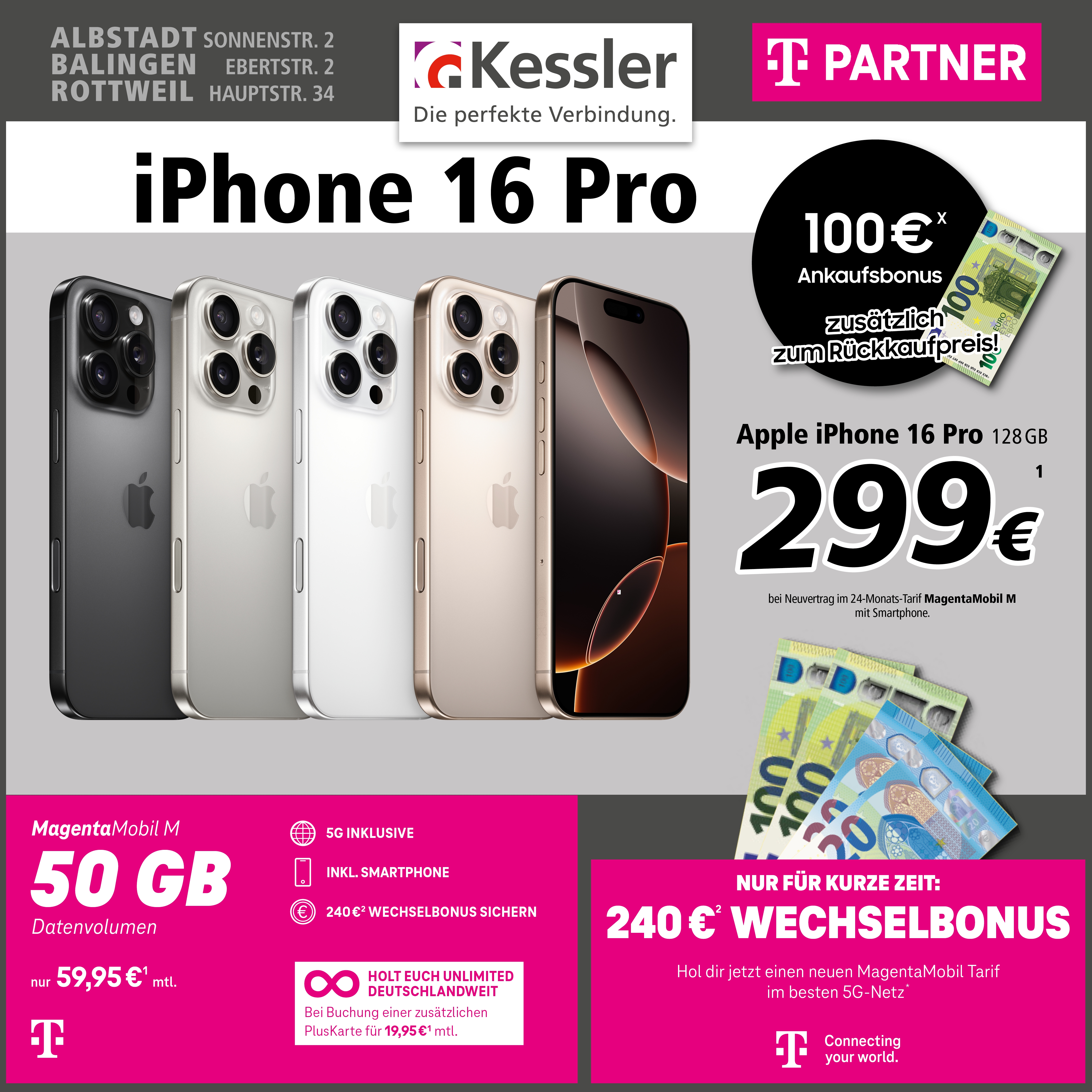 MagentaMobil M und IPhone 16 Pro