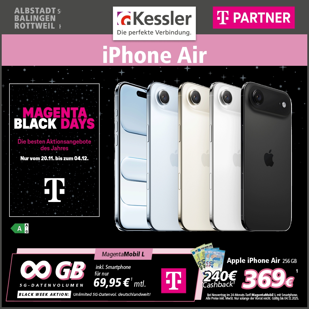 MagentaMobil L und IPhone Air 256GB