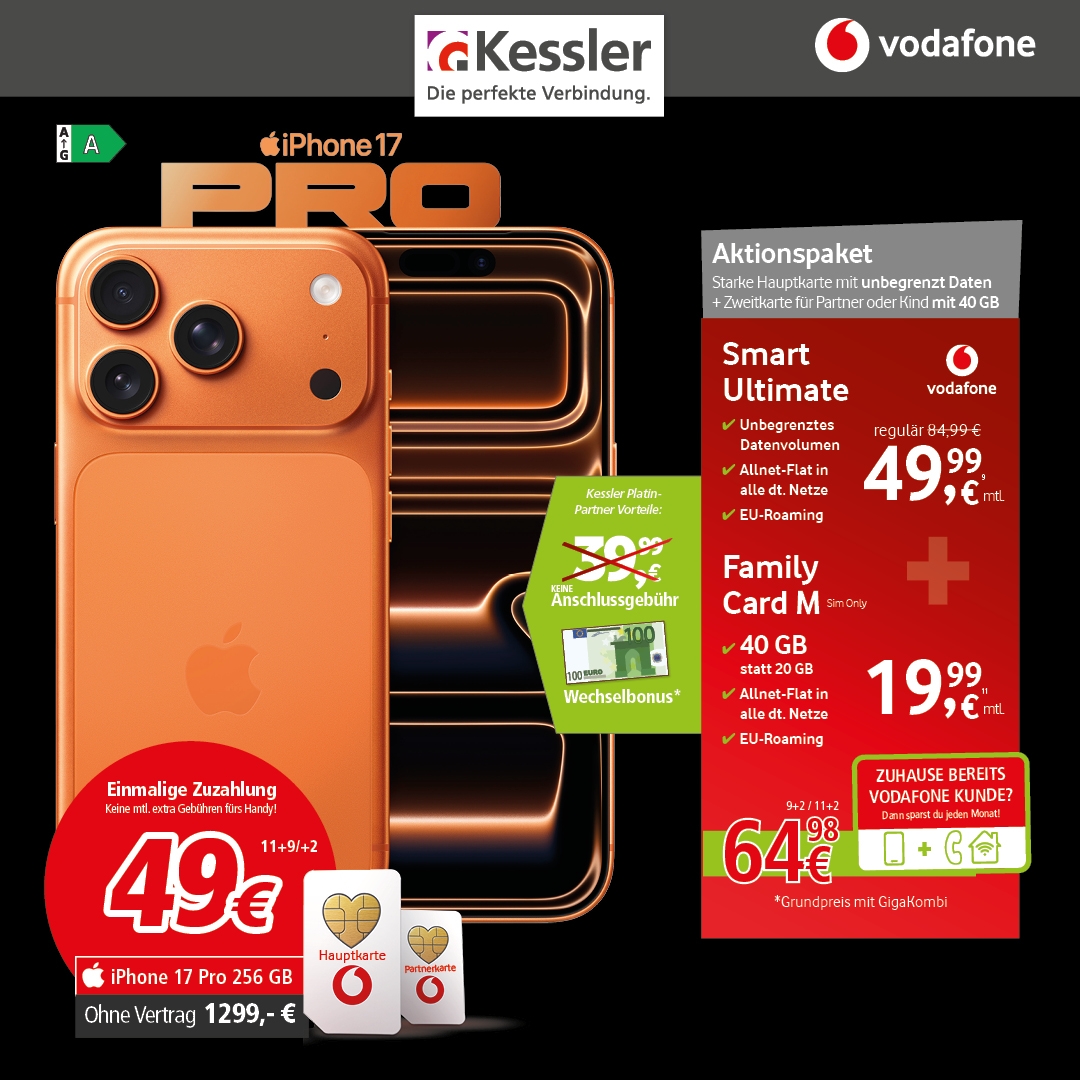 Smart Ultimate & FamilyCard mit iPhone 17 Pro