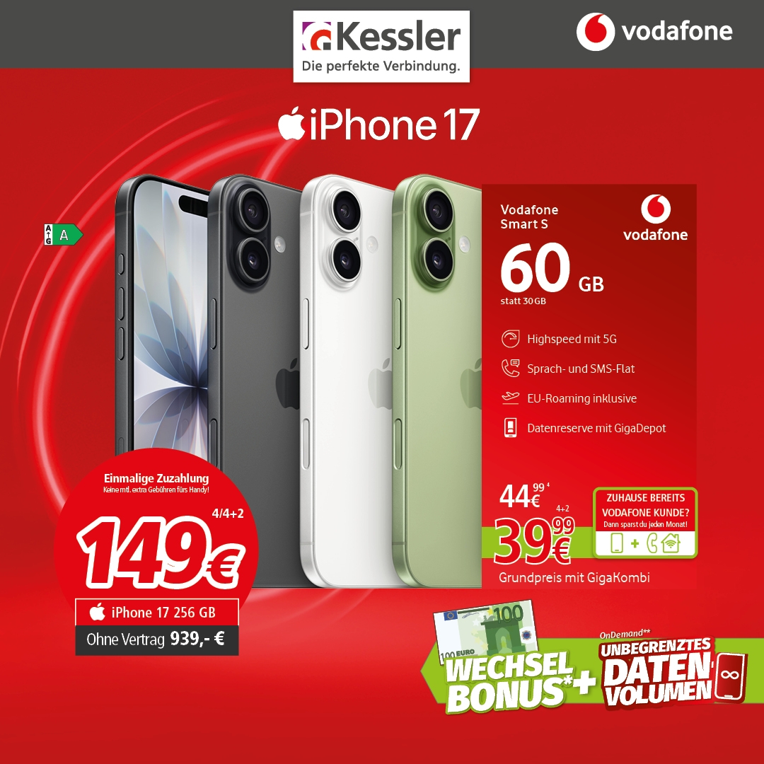 Vodafone Smart S mit Apple IPhone 17 256GB