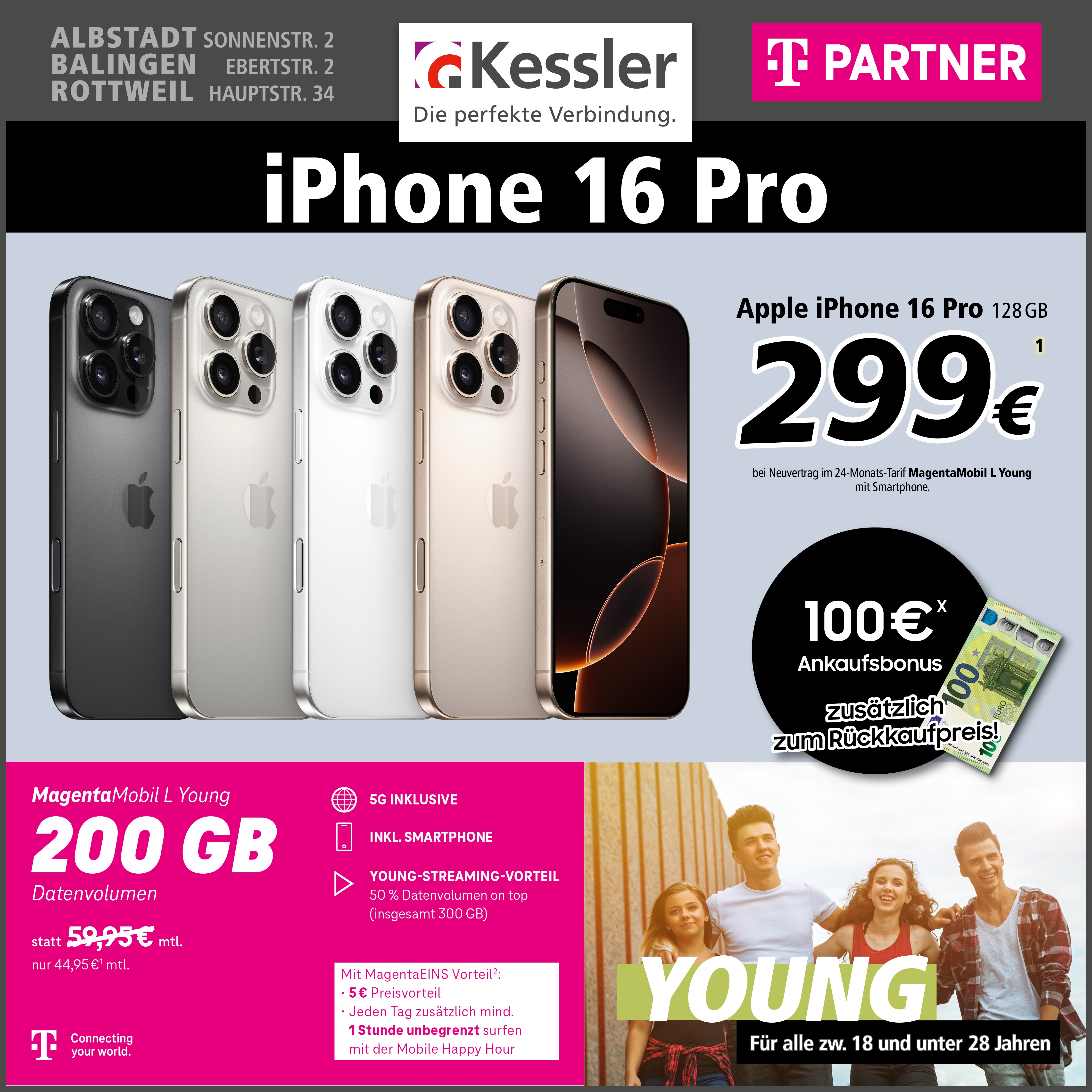 MagentaMobil L Young und IPhone 16 Pro