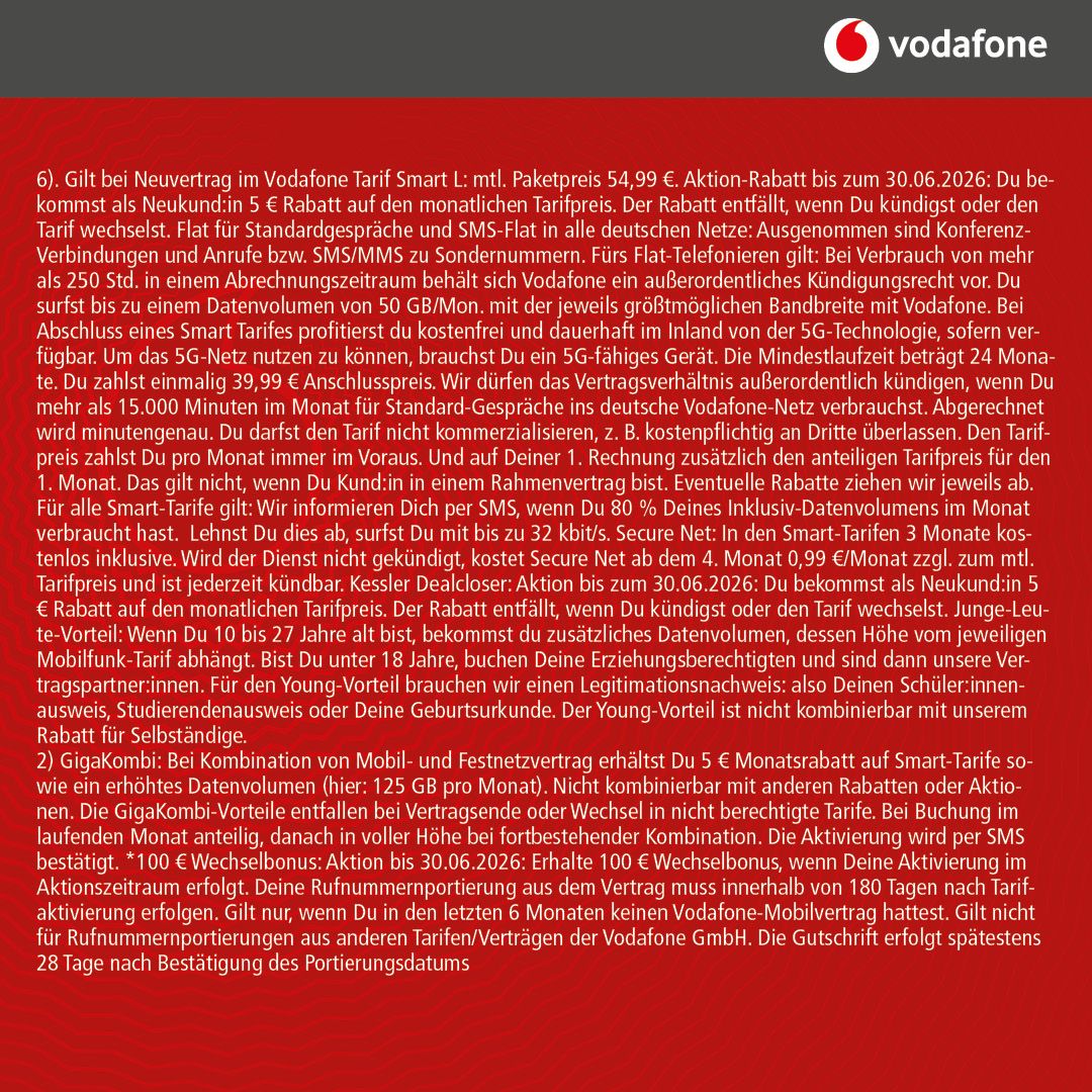 Vodafone Smart L mit Galaxy S26