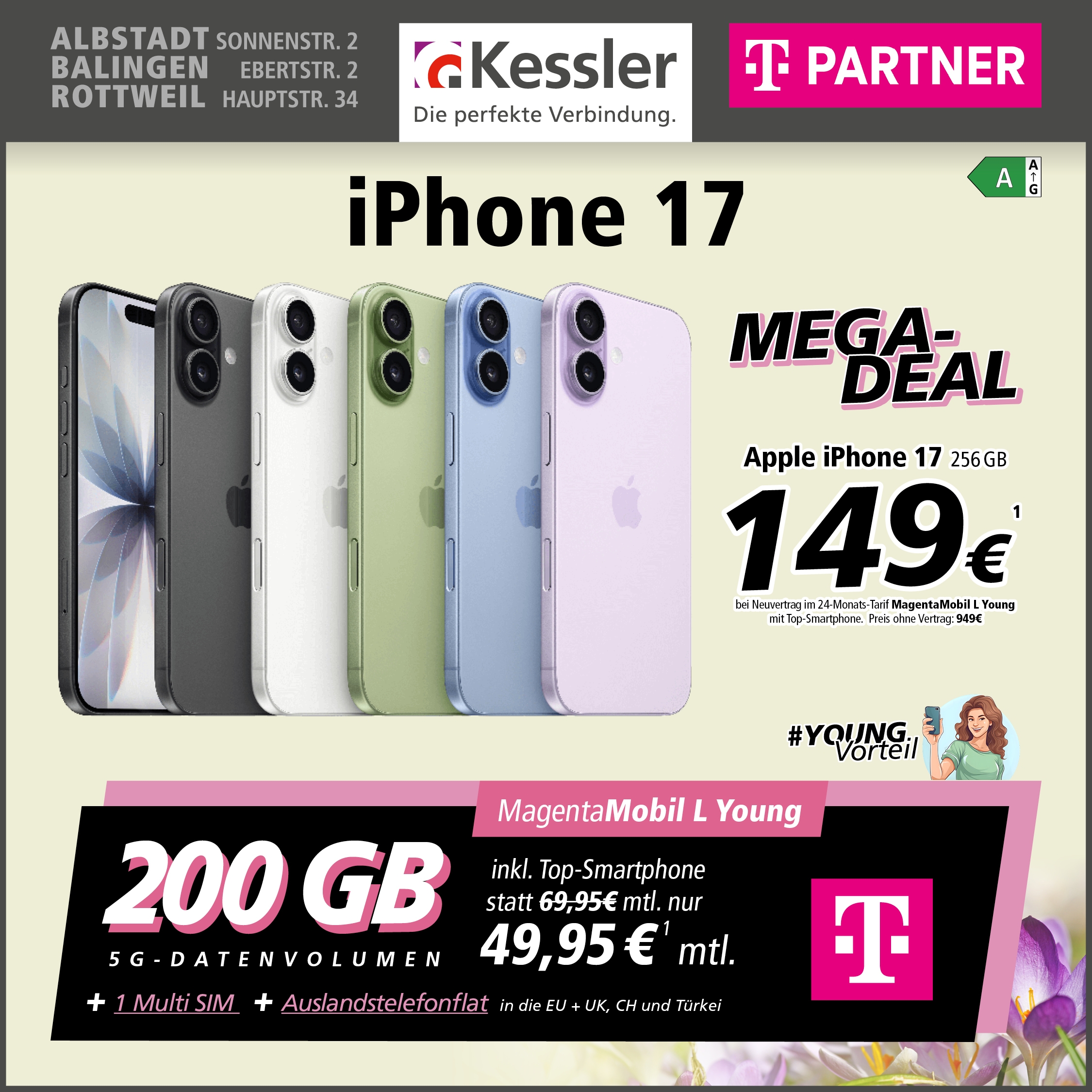 MagentaMobil L Young mit iPhone 17