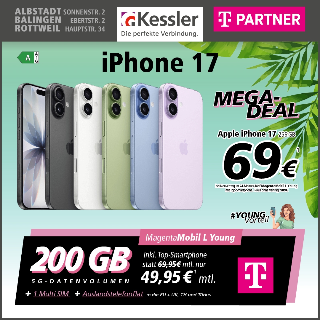MagentaMobil L Young mit iPhone 17