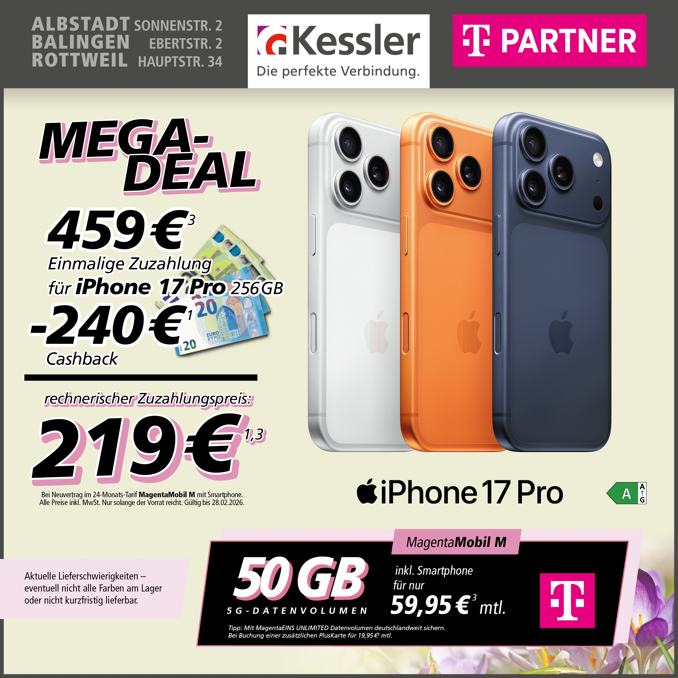 Magenta Mobil M mit Apple iPhone 17 Pro