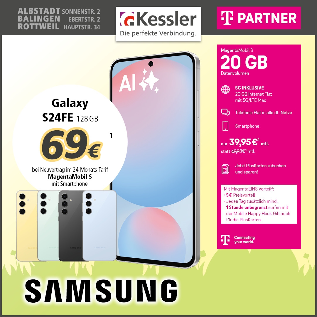 MagentaMobil S mit Galaxy S24FE 128GB