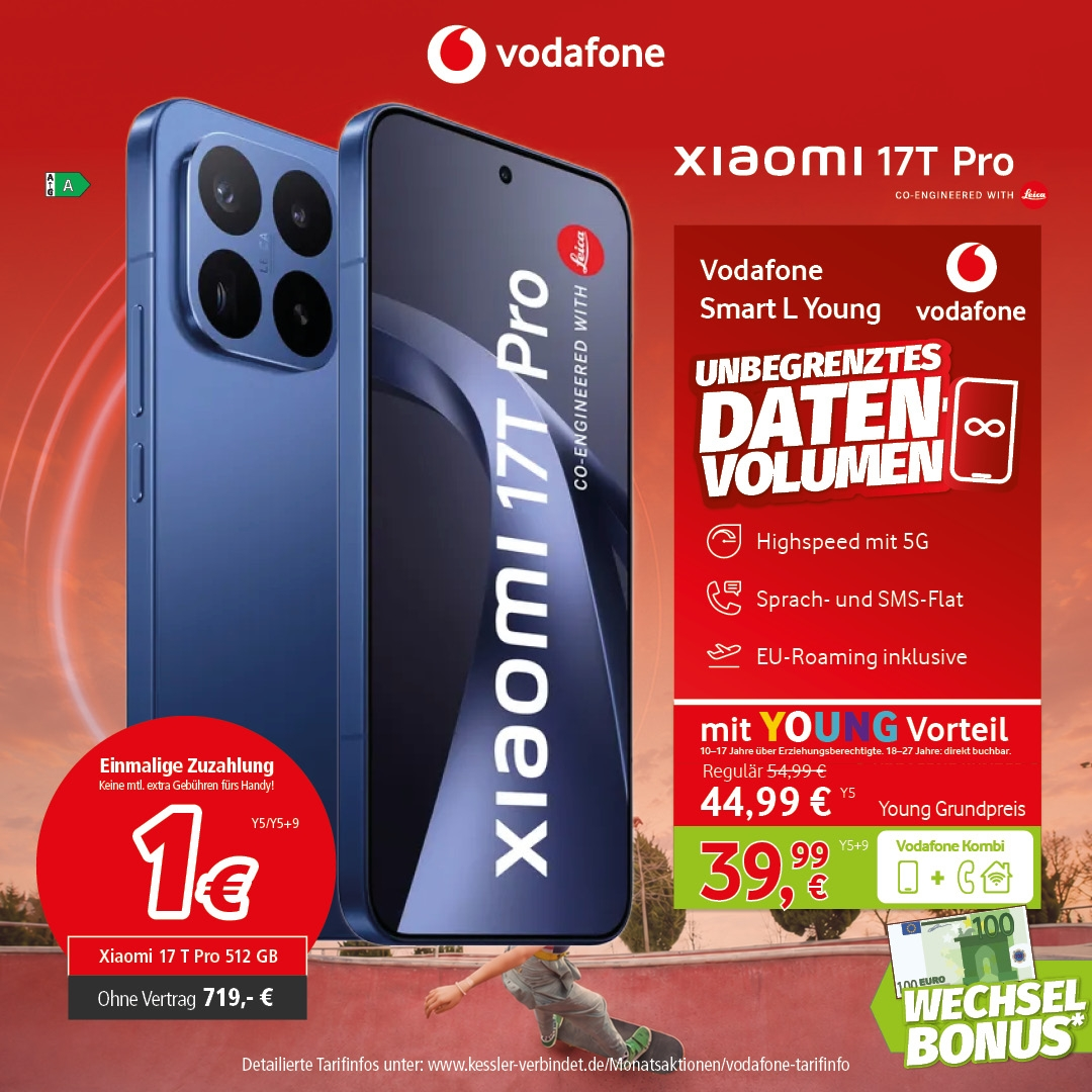 Vodafone Smart L Young mit Xiaomi 17T Pro