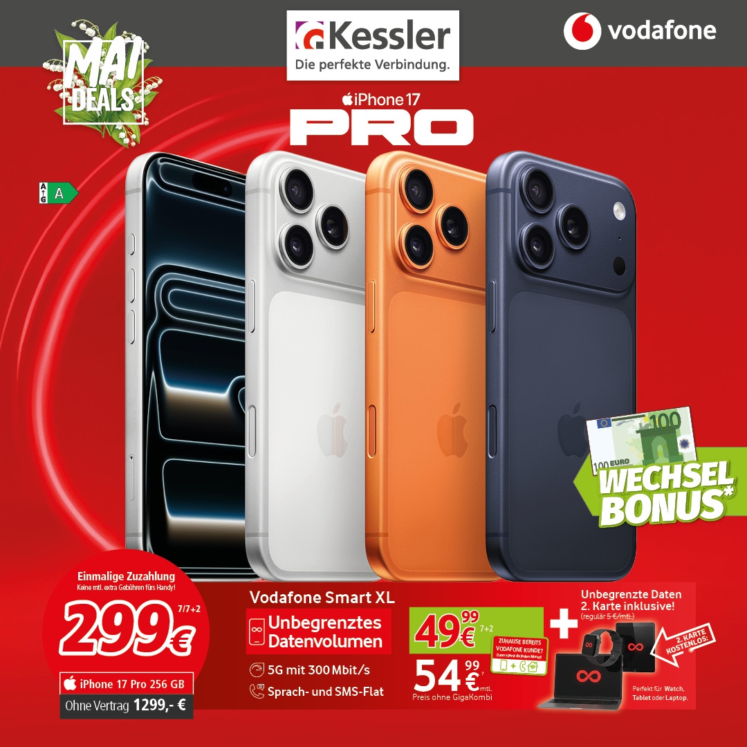Vodafone Smart XL mit iPhone 17 Pro