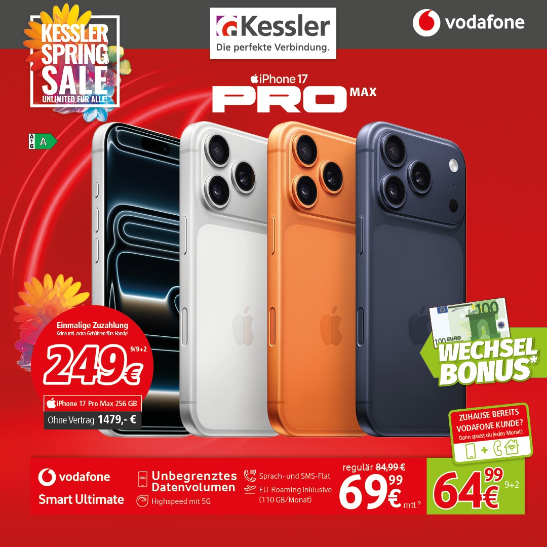 Vodafone Smart Ultimate mit IPhone 17 Pro Max
