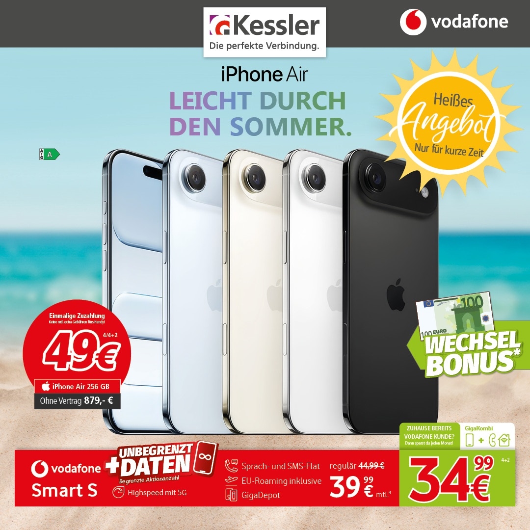 Vodafone Smart S mit Apple iPhone Air 256GB