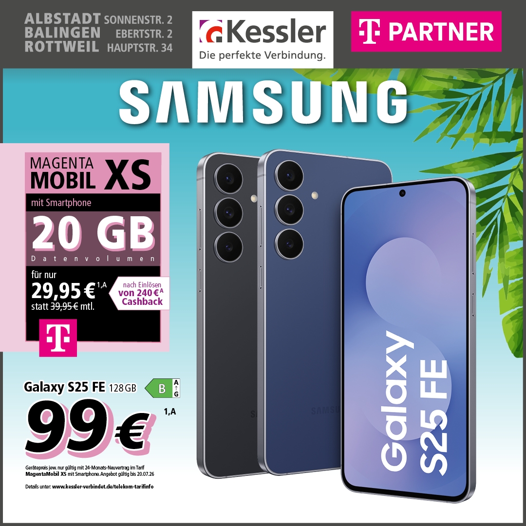 MagentaMobil XS mit Samsung Galaxy S25 FE