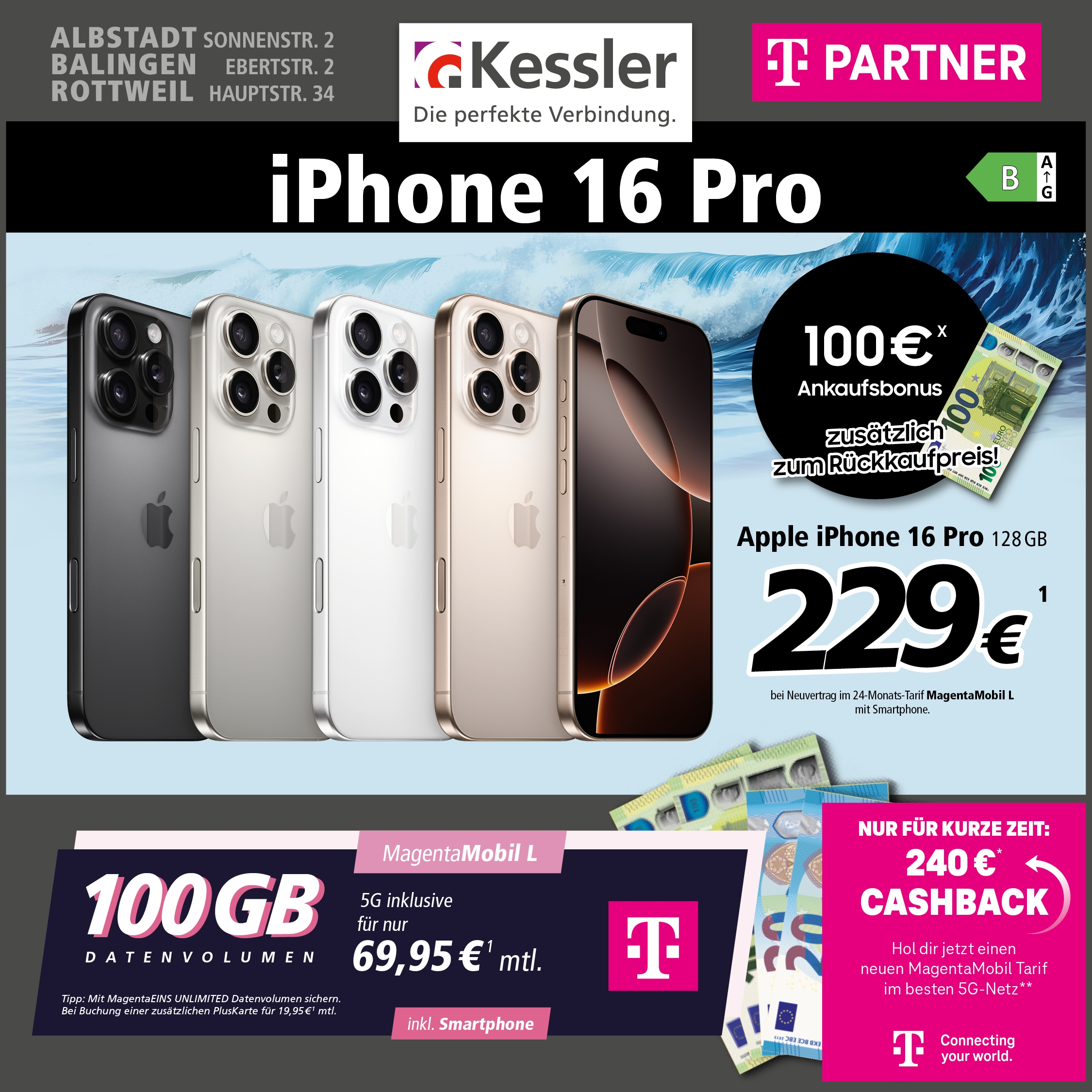 Magenta Mobil L mit iPhone 16 Pro