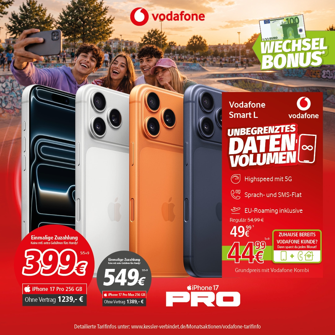 Vodafone Smart L mit iPhone 17 Pro