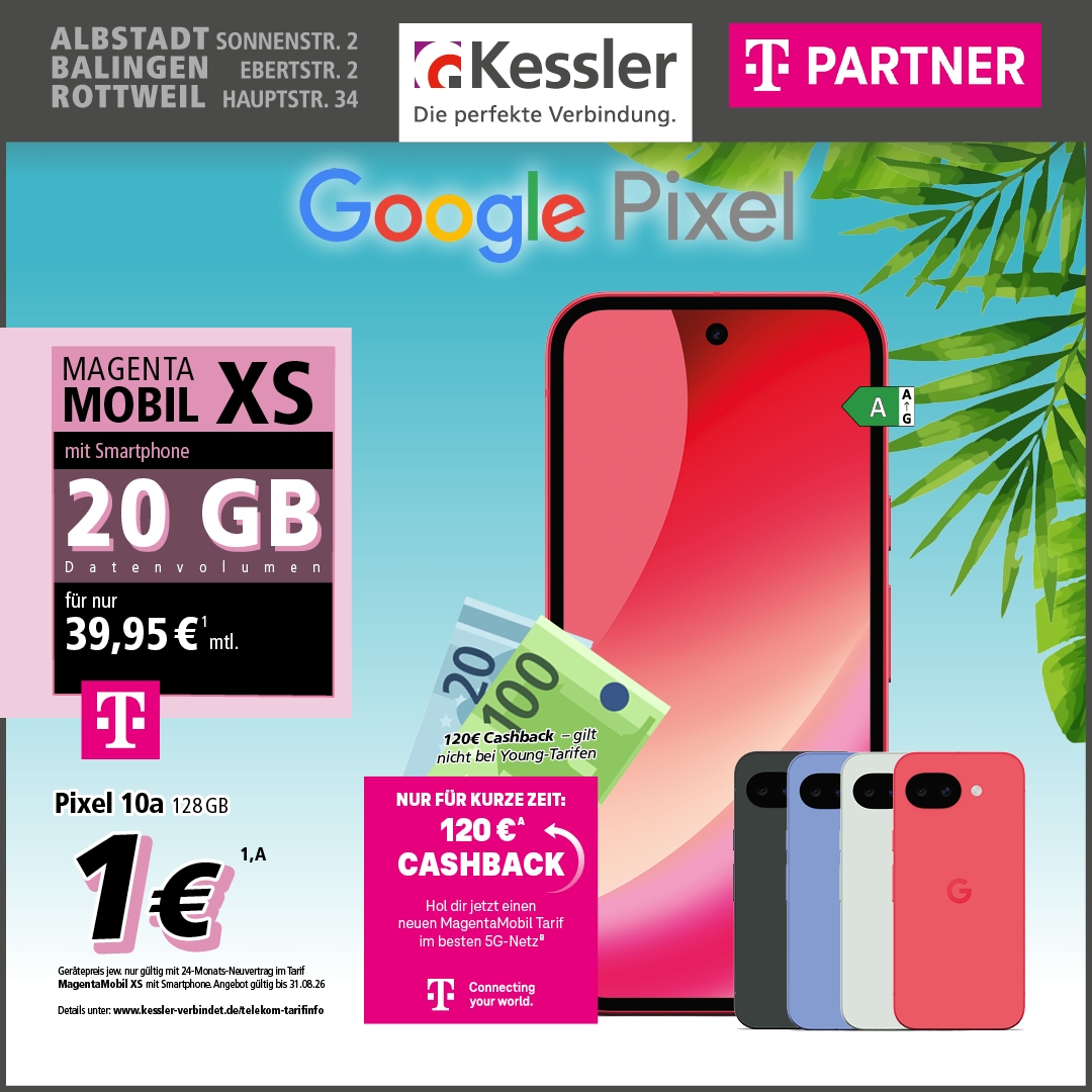 MagentaMobil XS mit Google Pixel 10a 128GB