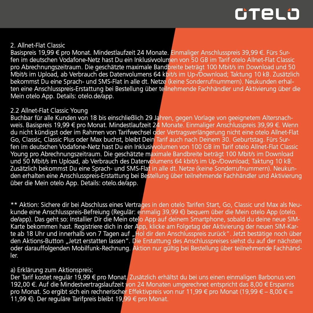 OTELO Classic 11,99 EUR statt 19,99 EUR