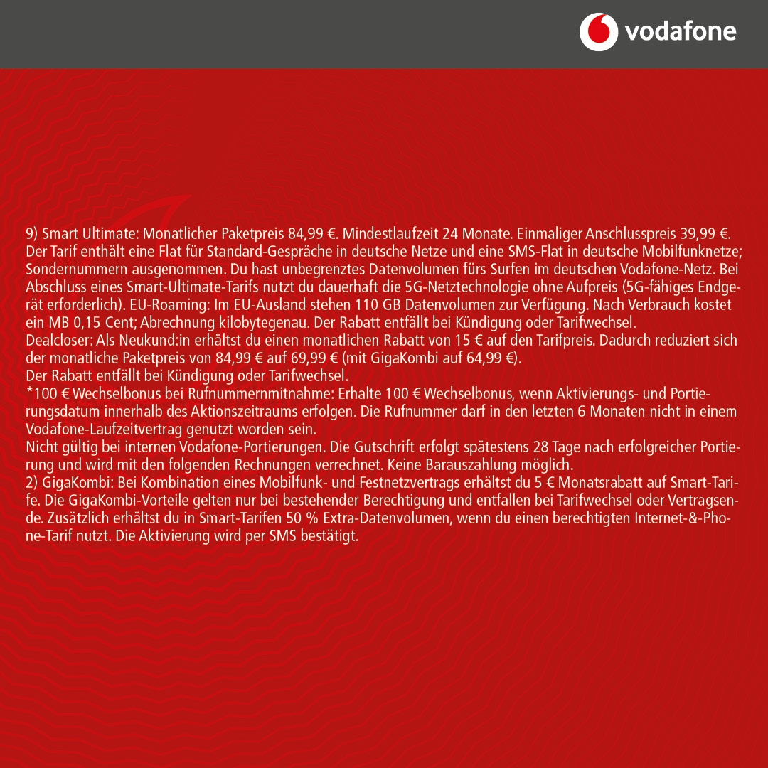 Vodafone Smart Ultimate mit Galaxy S26 Ultra