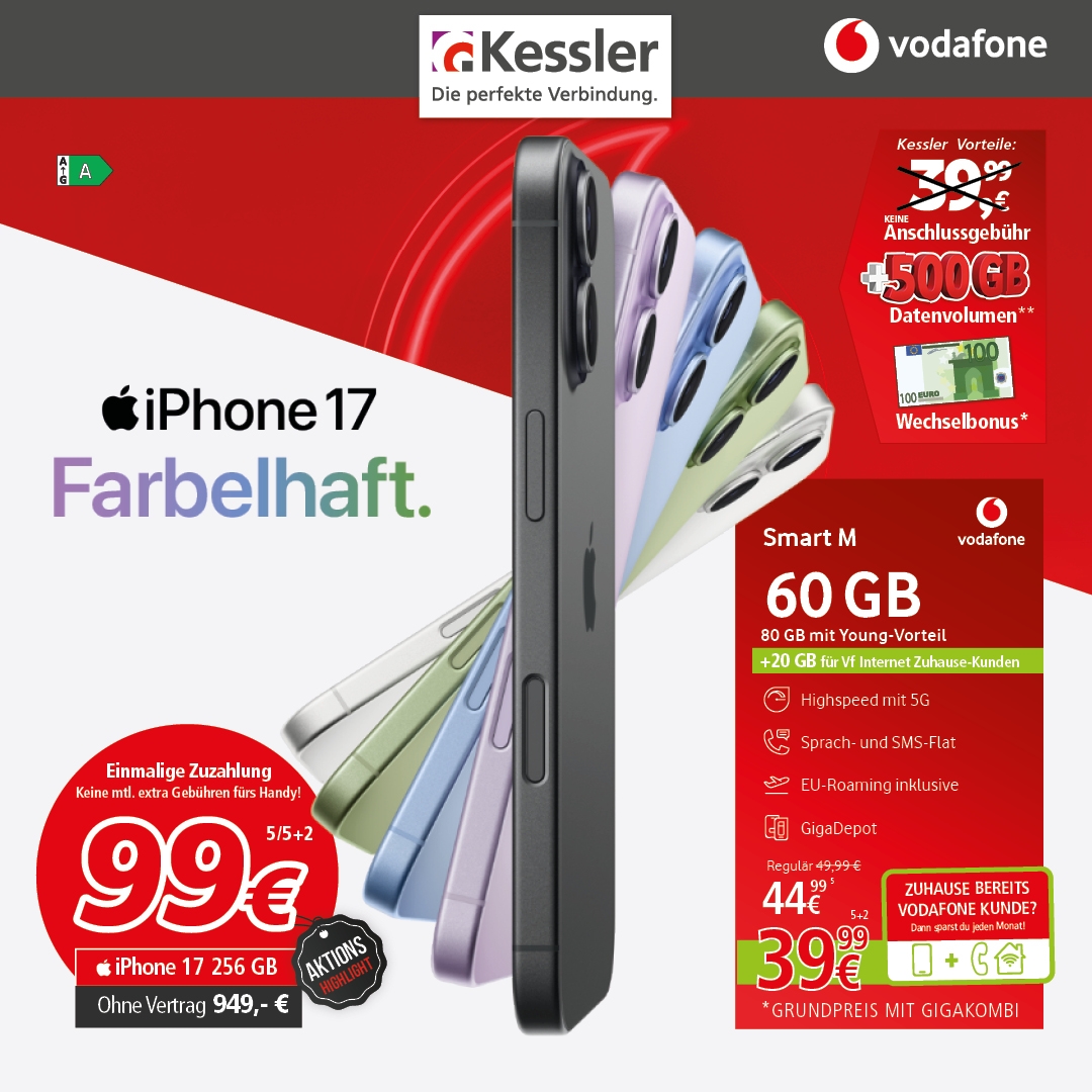 Vodafone Smart M mit iPhone 17