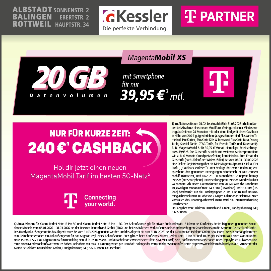 MagentaMobil XS mit Xiaomi Note 15 Pro+