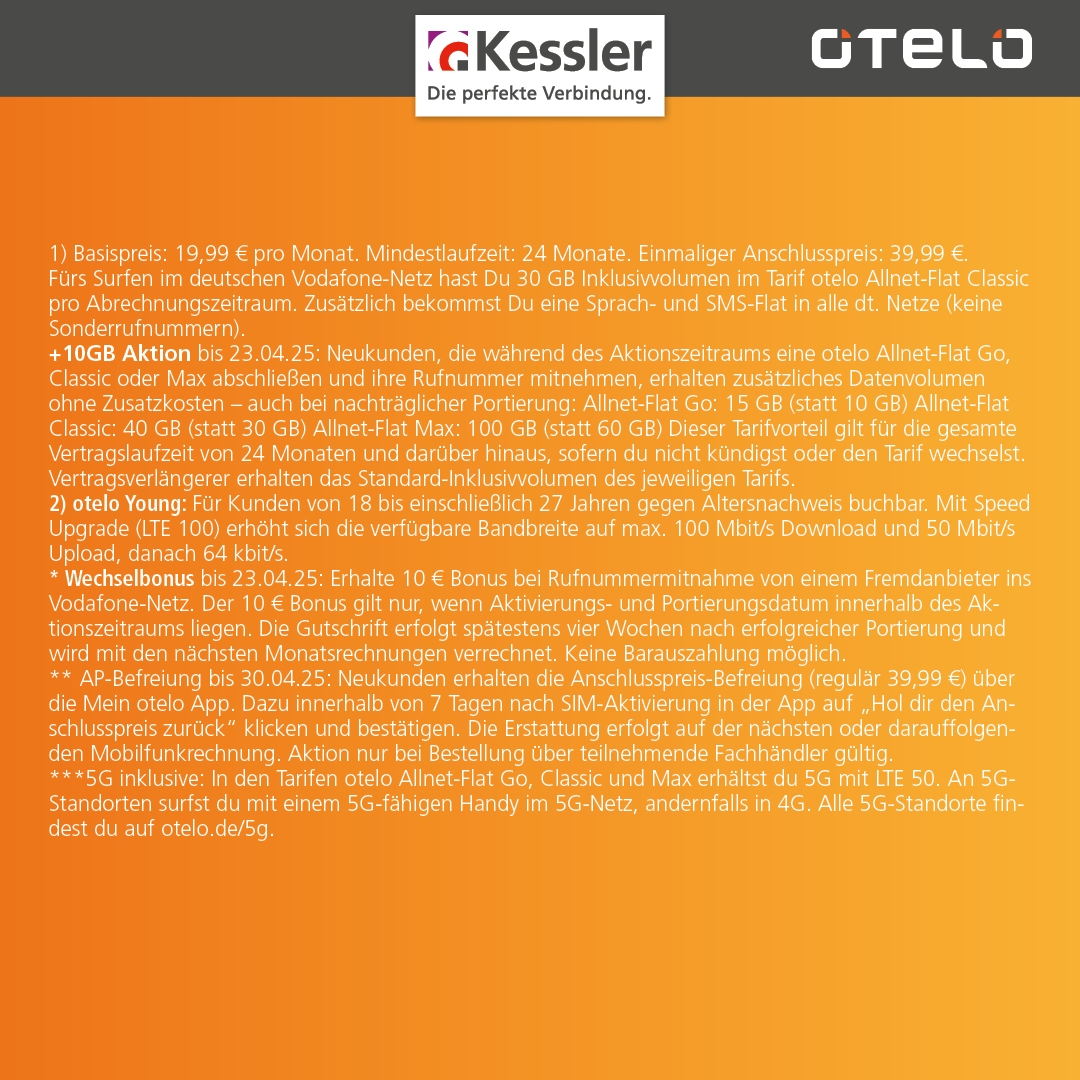 OTELO Classic 30GB mit Google Pixel 8a 128GB