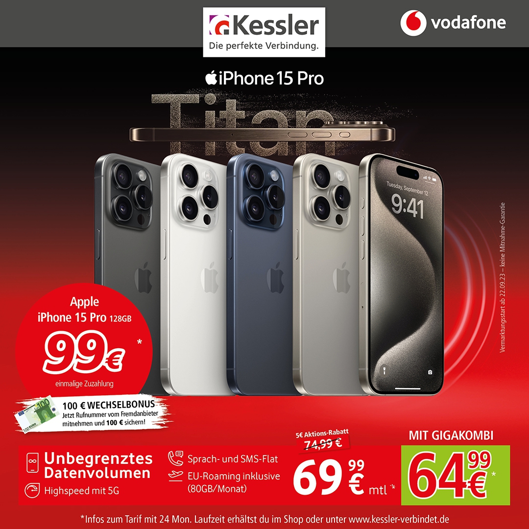 Vodafone Smart Ultimate mit iPhone 15 Pro