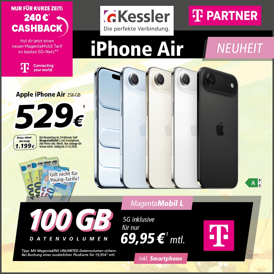 MagentaMobil L und IPhone Air 256GB
