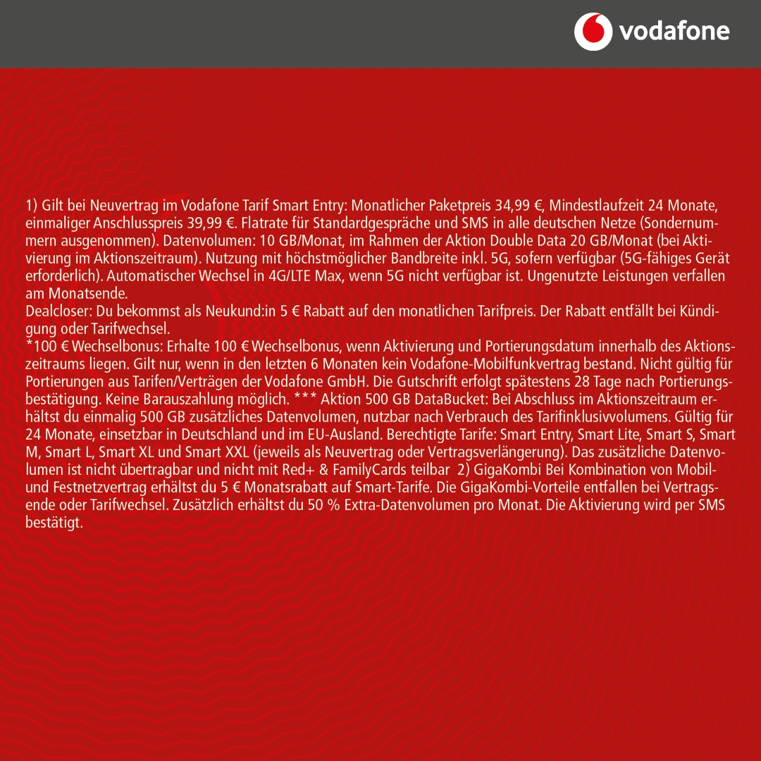 Vodafone Smart Entry m. Samsung A57 128GB