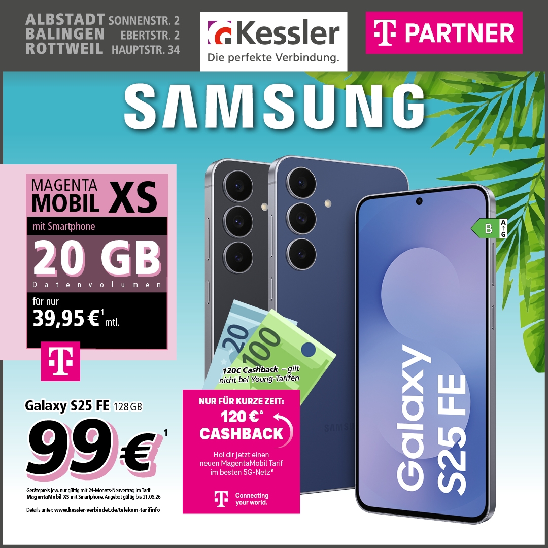 MagentaMobil XS mit Samsung Galaxy S25 FE