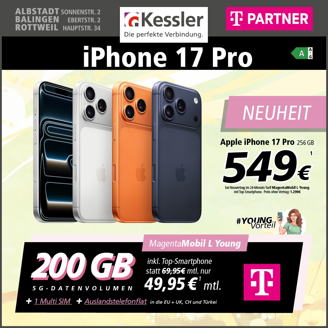 MagentaMobil L Young mit iPhone 17 Pro