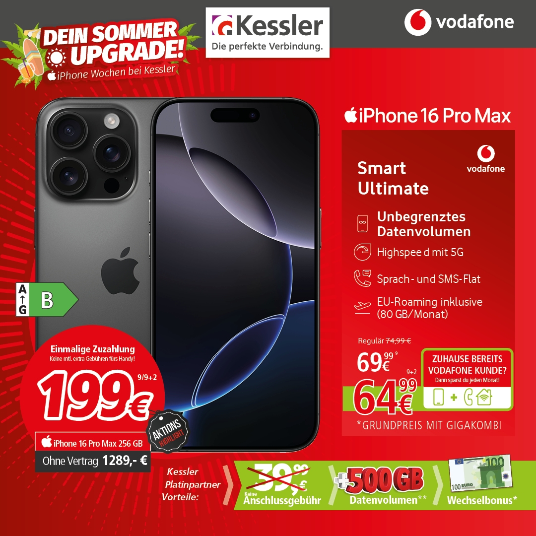 Vodafone Smart Ultimate mit IPhone 16 Pro Max