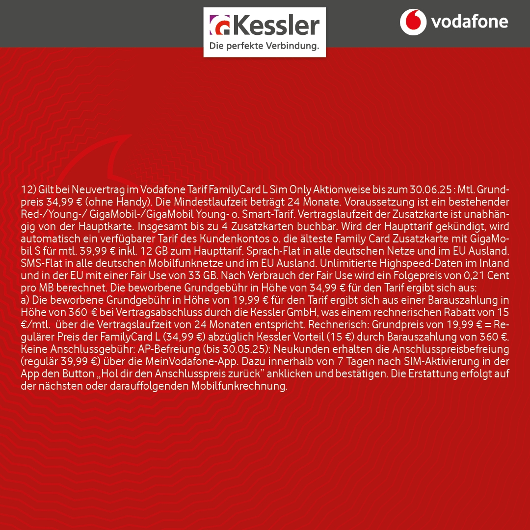 Vodafone Family Card L Unlimited