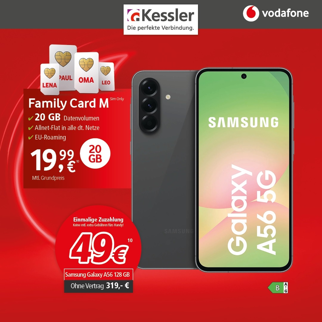 Vodafone FamilyCard M m. Samsung A56 5G