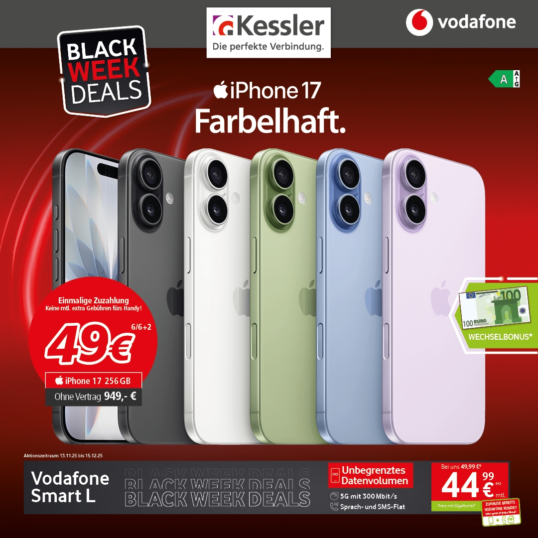 Vodafone Smart L mit iPhone 17 256GB