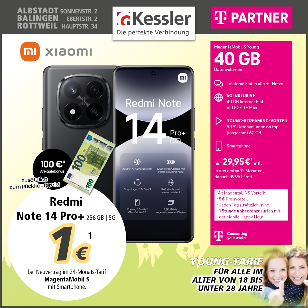 MagentaMobil S Young mit Xiaomi Note 14 Pro+
