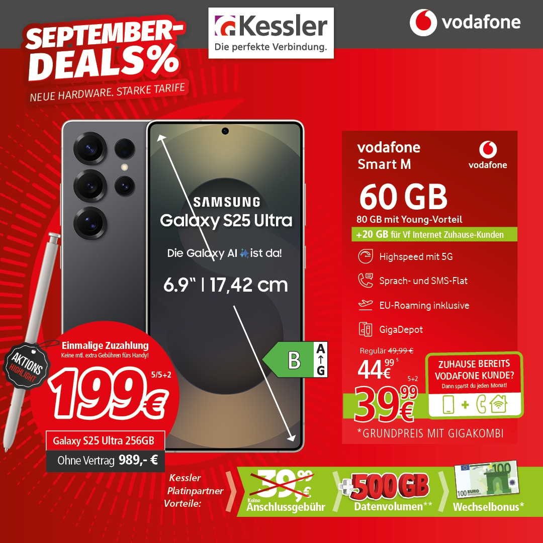 Vodafone Smart M mit Galaxy S25 Ultra