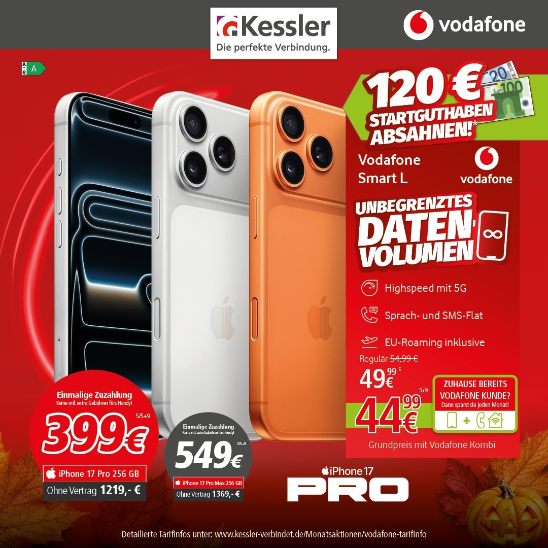 Vodafone Smart L mit iPhone 17 Pro